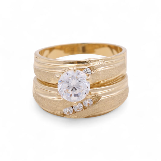 14K Yellow Gold Women’s Bridal Set / Stone: Cz / Size: 7.5 / Weight: 5.3 GR / KEEWR4BS-32