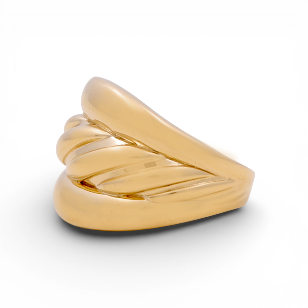 14K Yellow Gold Fashion Women's Ring / Size: 7.5 / Weight: 3.4GR / Y24-775