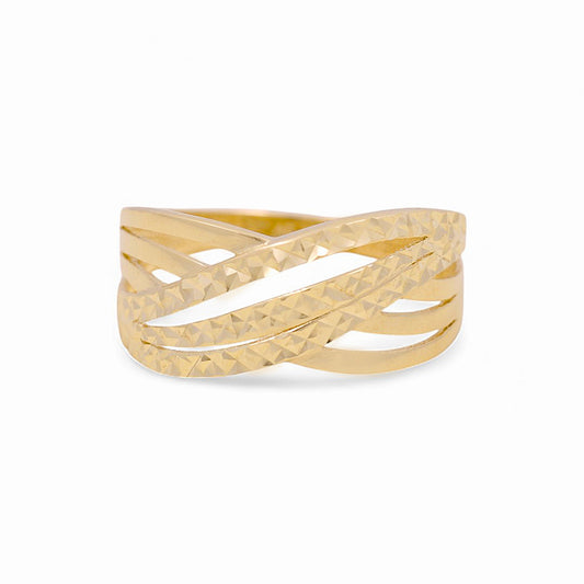 10K Yellow Gold Diamond Cut Women's Ring / Size: 7 / Weight: 1.4 GR / P03R-4063