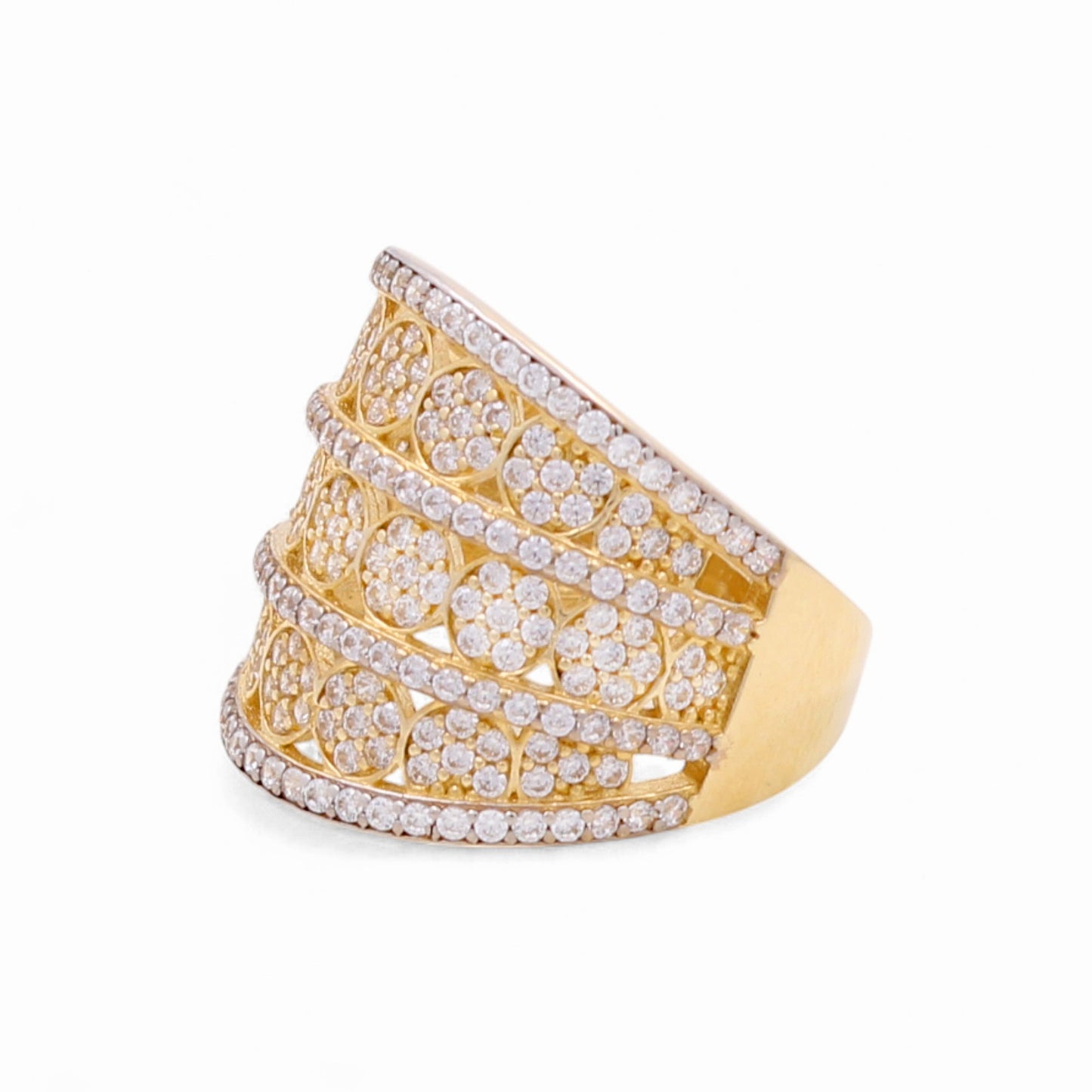14k Fashion Women's Ring with Cz / Weight 5.2 GR / COWR4FS-23