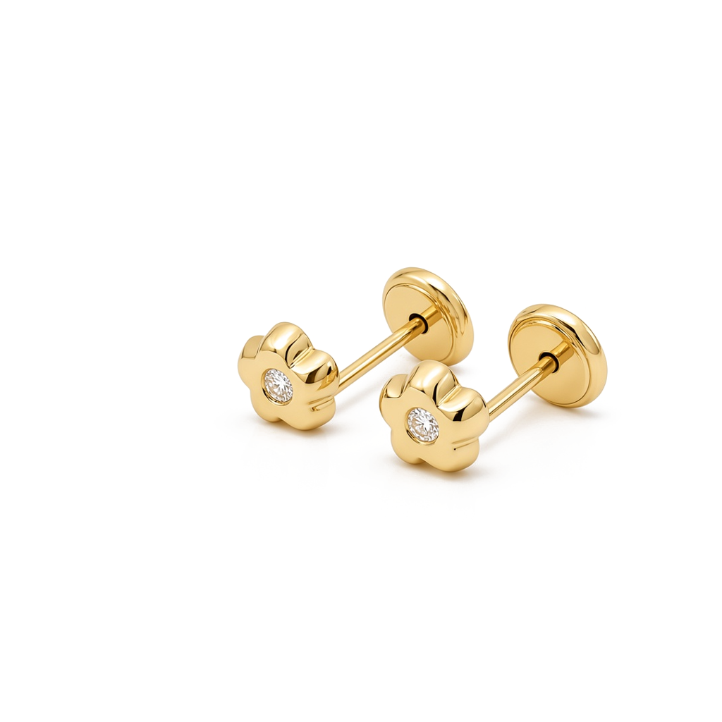 14K Yellow Gold Fashion Women's Stud Earrings / 6-B06001PS5