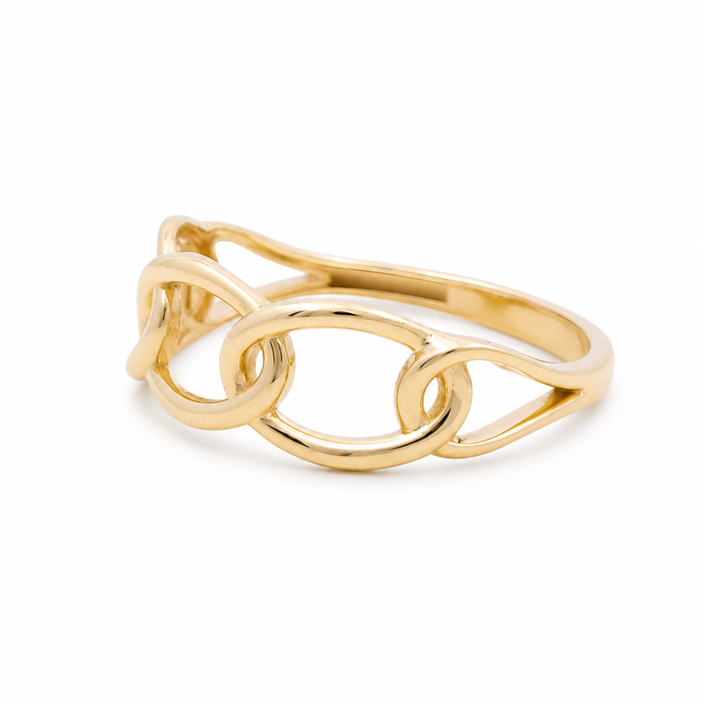 10K Yellow Gold Fashion Women's Ring / Size: 8.5 / Weight: 1.5 GR / DQWR0FS-82