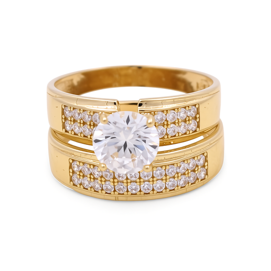 14K Yellow Gold Women’s Bridal Set / Stone: Cz / Size: 7.5 / Weight: 5.9 GR / DEEWR4BS-10