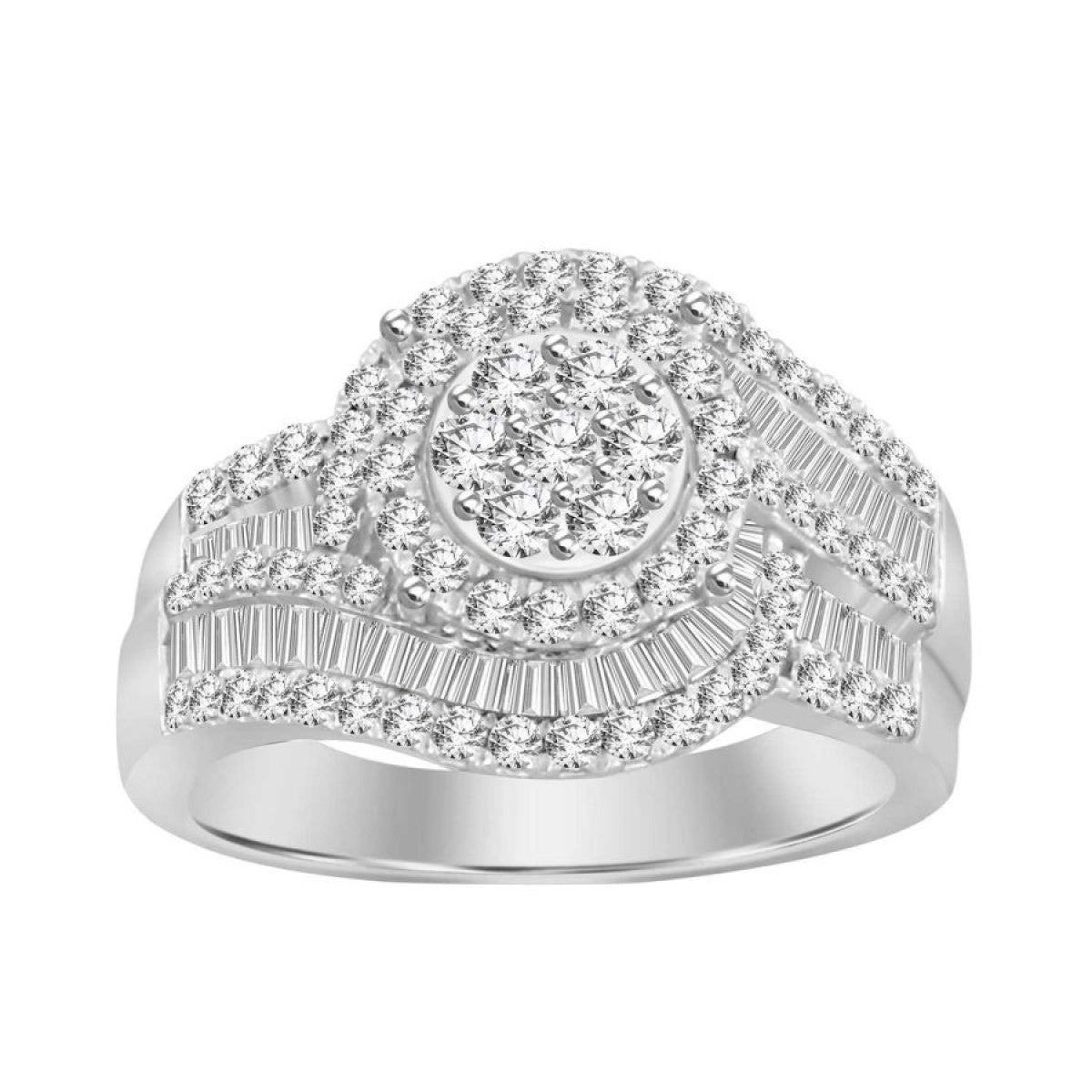 10K White Gold Diamond Women's Engagement Ring / Stone: 1.00CT / Size: 7 / 233420W