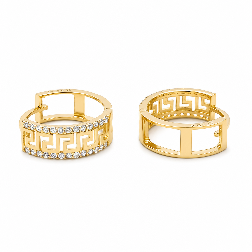 10K  Yellow Gold Hoops Earring Fashion Design / Size: 5mmx12mm / Weight: 2.0 GR / DQEH0GR5X12