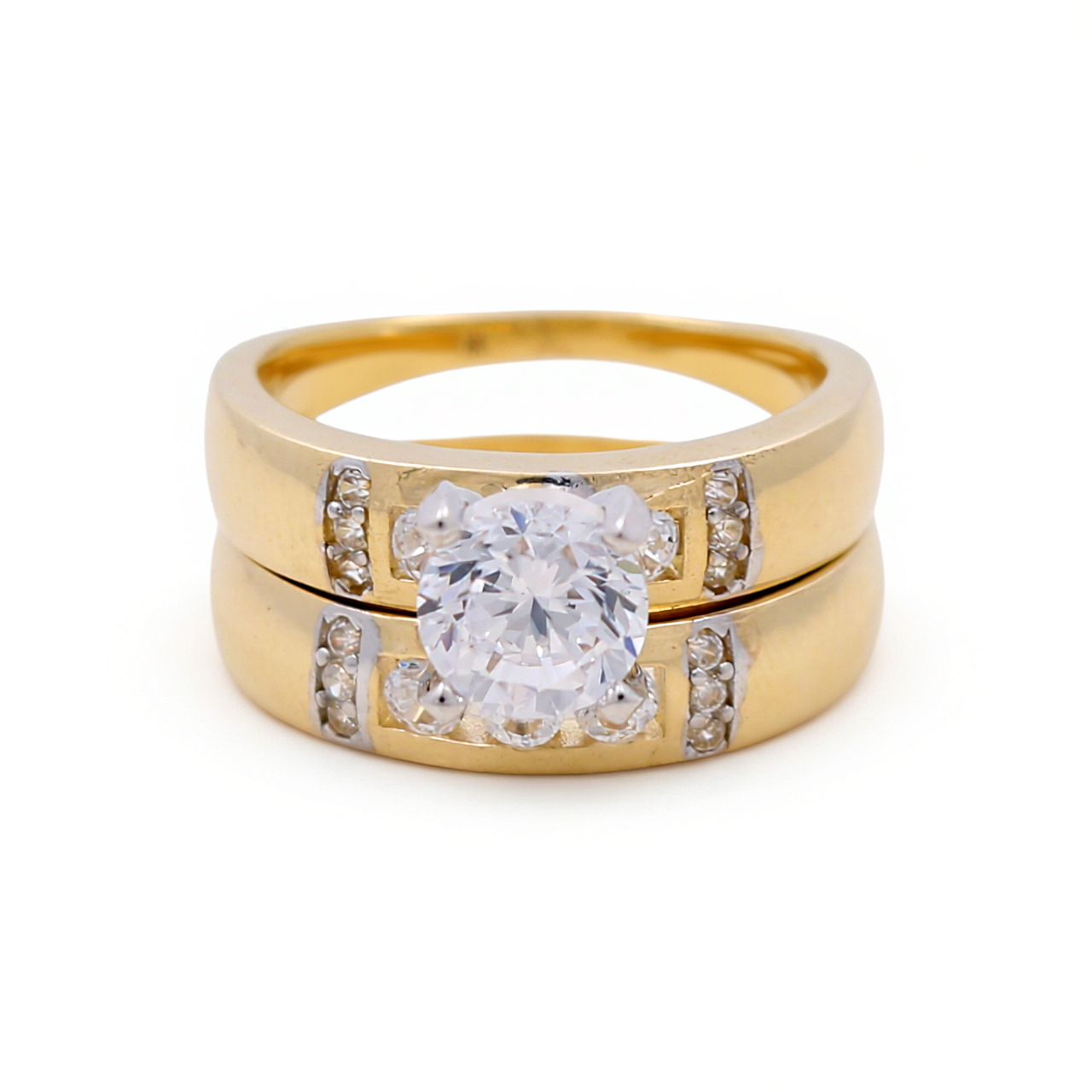 14K Yellow Gold Women’s Bridal Set / Stone: Cz / Size: 7 / Weight: 5.3 GR / CEEWR4BS-30