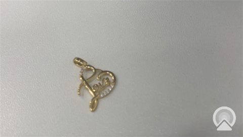 14K Yellow Gold Heart Love Pendant with Cz / Weight: 0.9GR / CPPD4HR-1