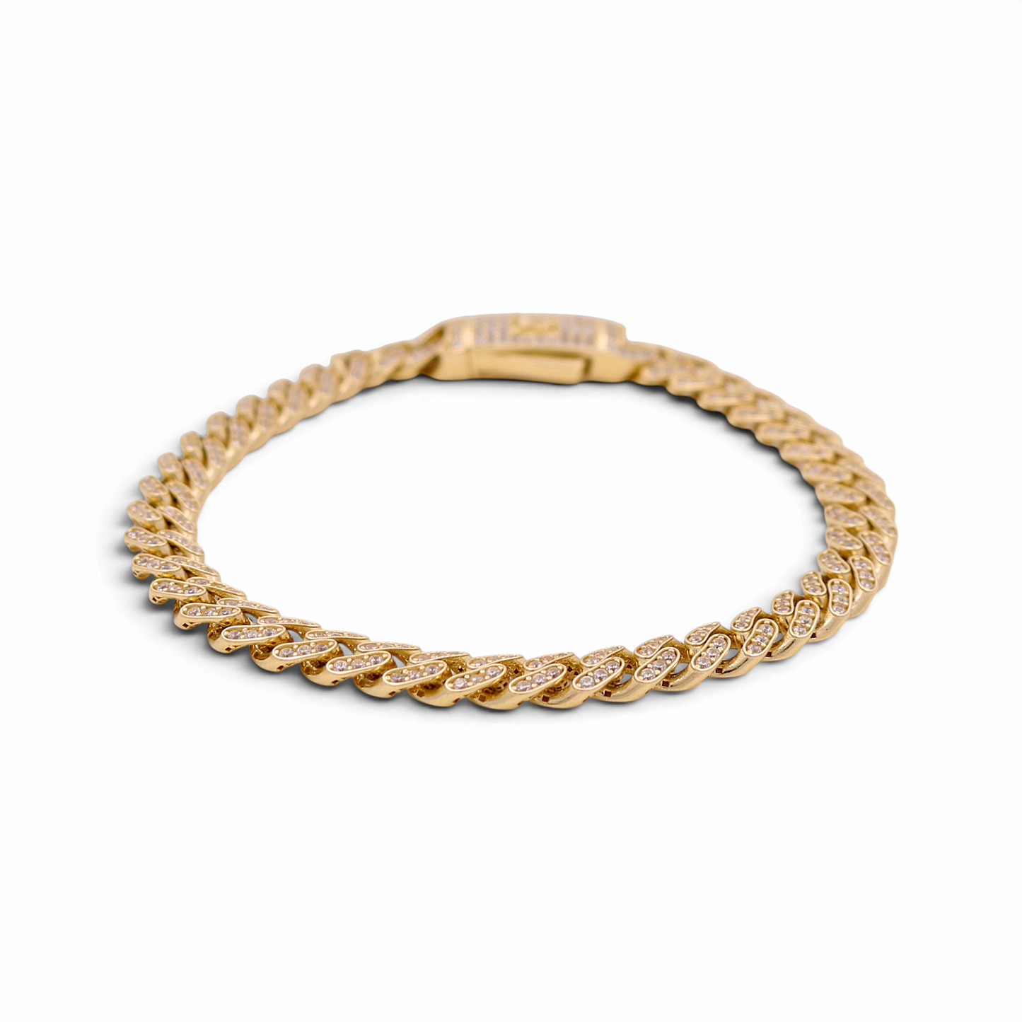 14K Yellow Gold Karol-G Monaco Women's Bracelet / Size: 7mm 8" / Stone: Cz / Weight: 14.6 GR / COWB4MON7-8