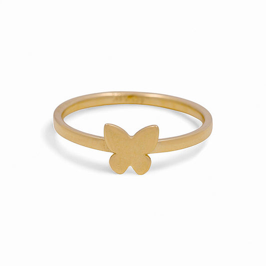 14K Yellow Gold Butterfly Women's Ring / Size: 7 / Weight: 1.6 GR / YYZ-863