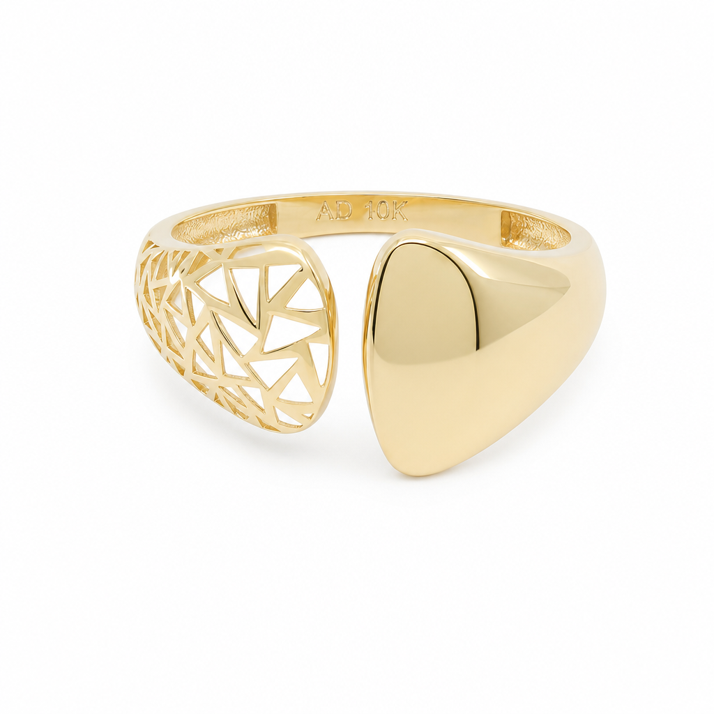 10K Yellow Gold Fashion Women's Ring / Size:7 / Weight: 1.1 GR / Y25-986