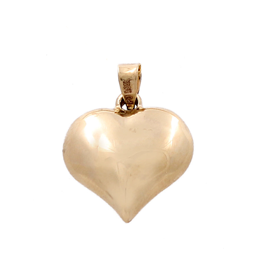 10K Yellow Gold Diamond Cut Heart Pendant / Weight: 1GR / CQPD0HRDC