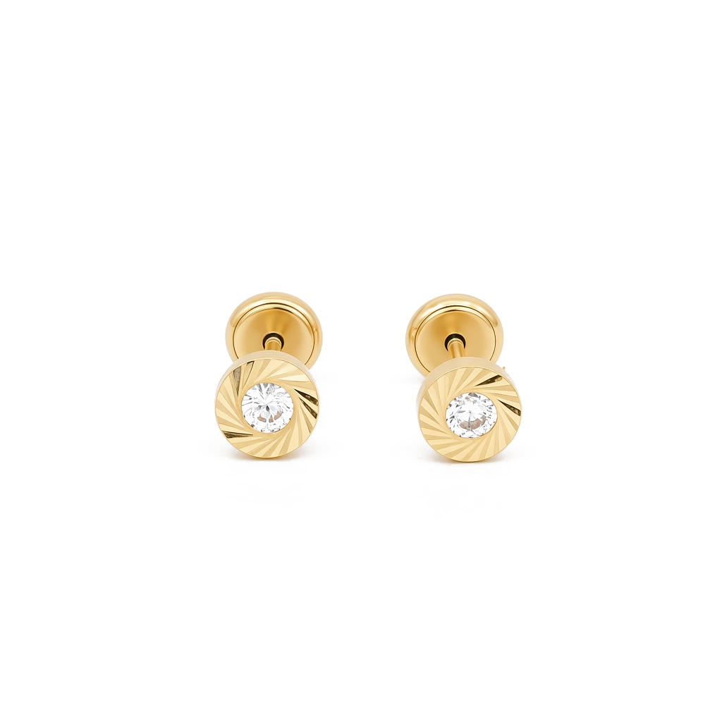 14K Yellow Gold Fashion Stud Earrings / 6-452401PS3