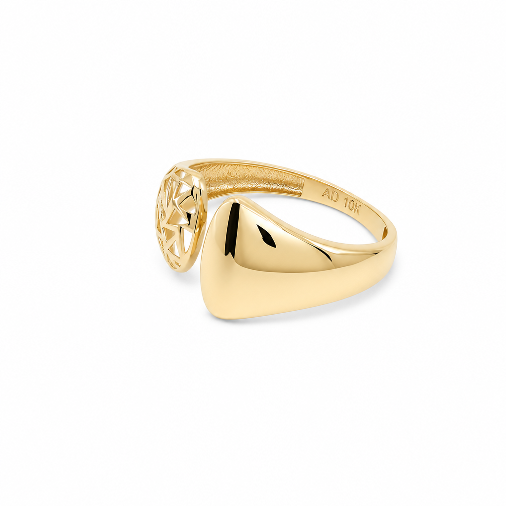 10K Yellow Gold Fashion Women's Ring / Size:7 / Weight: 1.1 GR / Y25-986