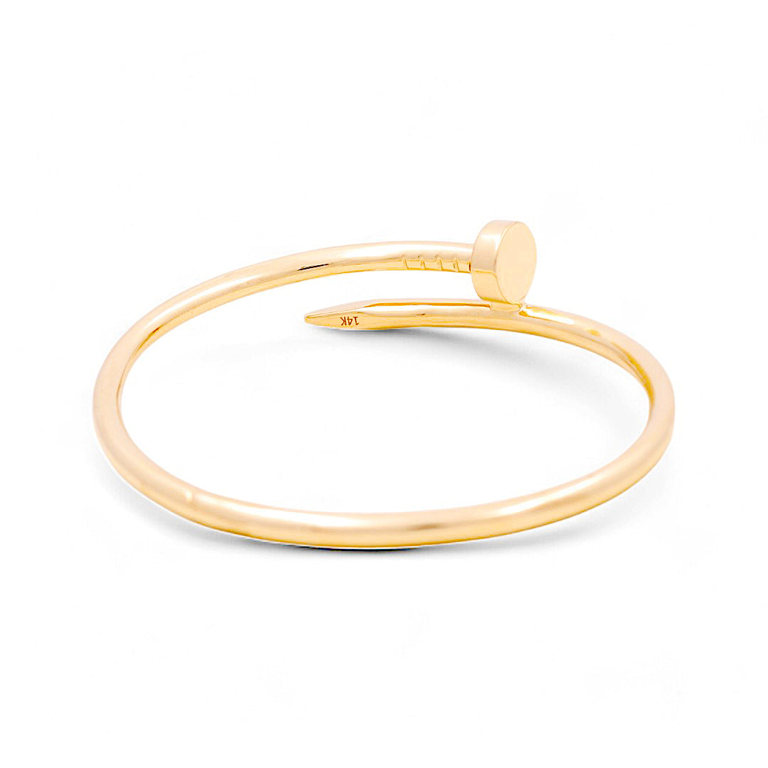 14K Yellow Gold Bangle Bracelet Nail / Weight: 30.3GR / SBOBBNL