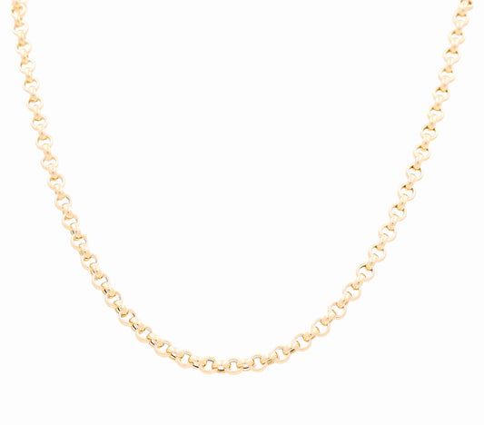 14K Yellow Gold Italian Rolo Necklace / Size: 18" / Weight: 11.9 GR / 122-00885