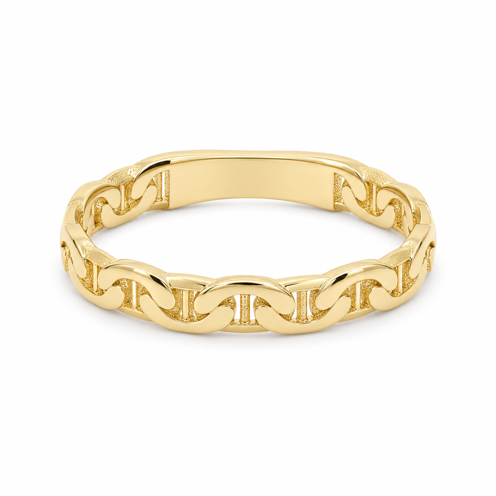 14K Yellow Gold Marine Women's Ring / Size: 8.5 / Weight: 2.2 GR / DQWR4MR