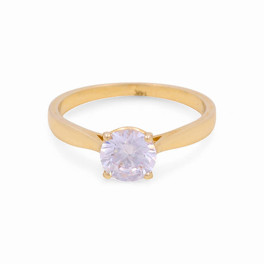 14K Yellow Gold Women's Engagement Ring / Stone: Cz / Size: 8 / Weight: 2.9 GR / CLBWR4ER
