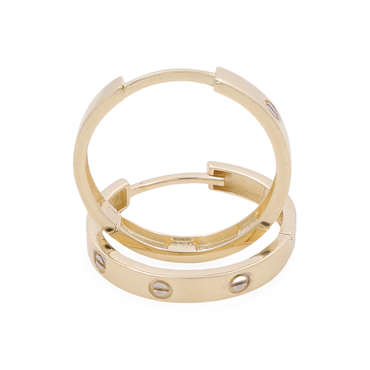14K Yellow Gold Women’s Hoop Earrings / COEH4CT2.8x18.5