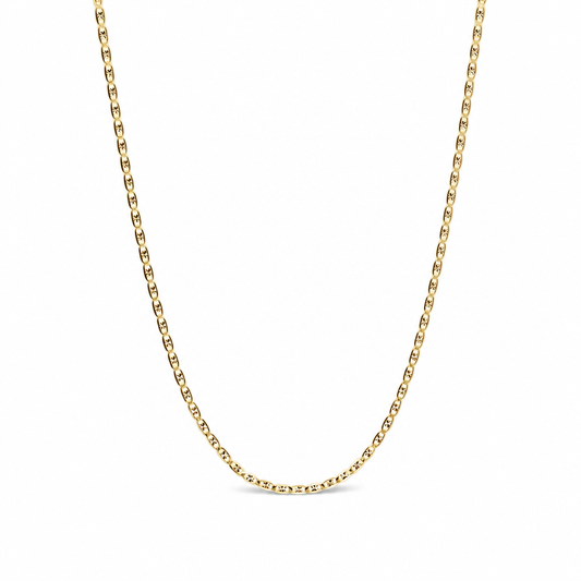 14K Yellow, White and Rose Gold Solid Marine Chain / Size: 3mm 22'' / Weight: 5.9 GR / FCEECH3T4MR3-22
