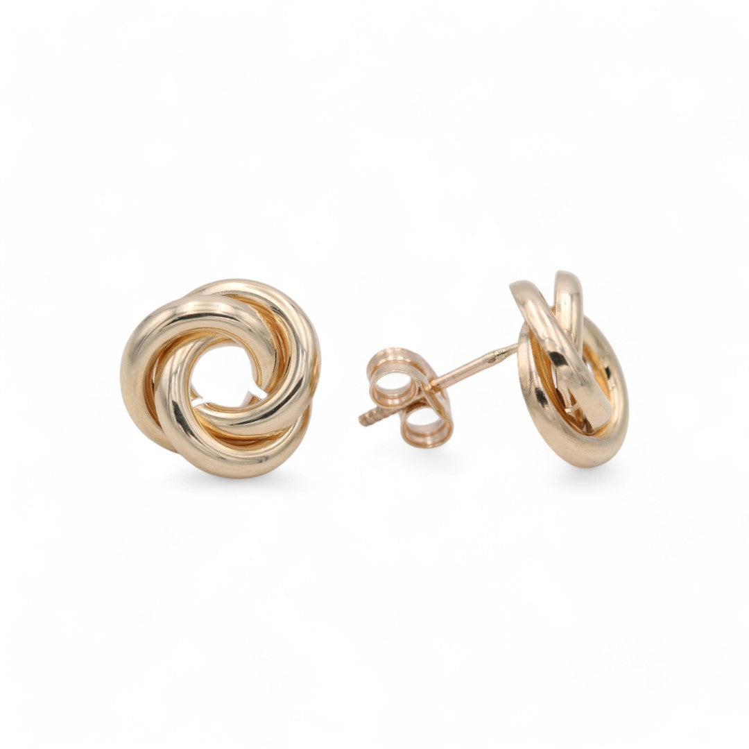 14k Yellow Gold Knot Stud Earrings / 6-944901P