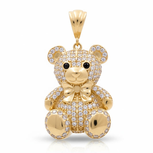 14K Yellow Gold Fashion Bear Pendant with CZ / Weight: 4.5 GR / 5WP-85