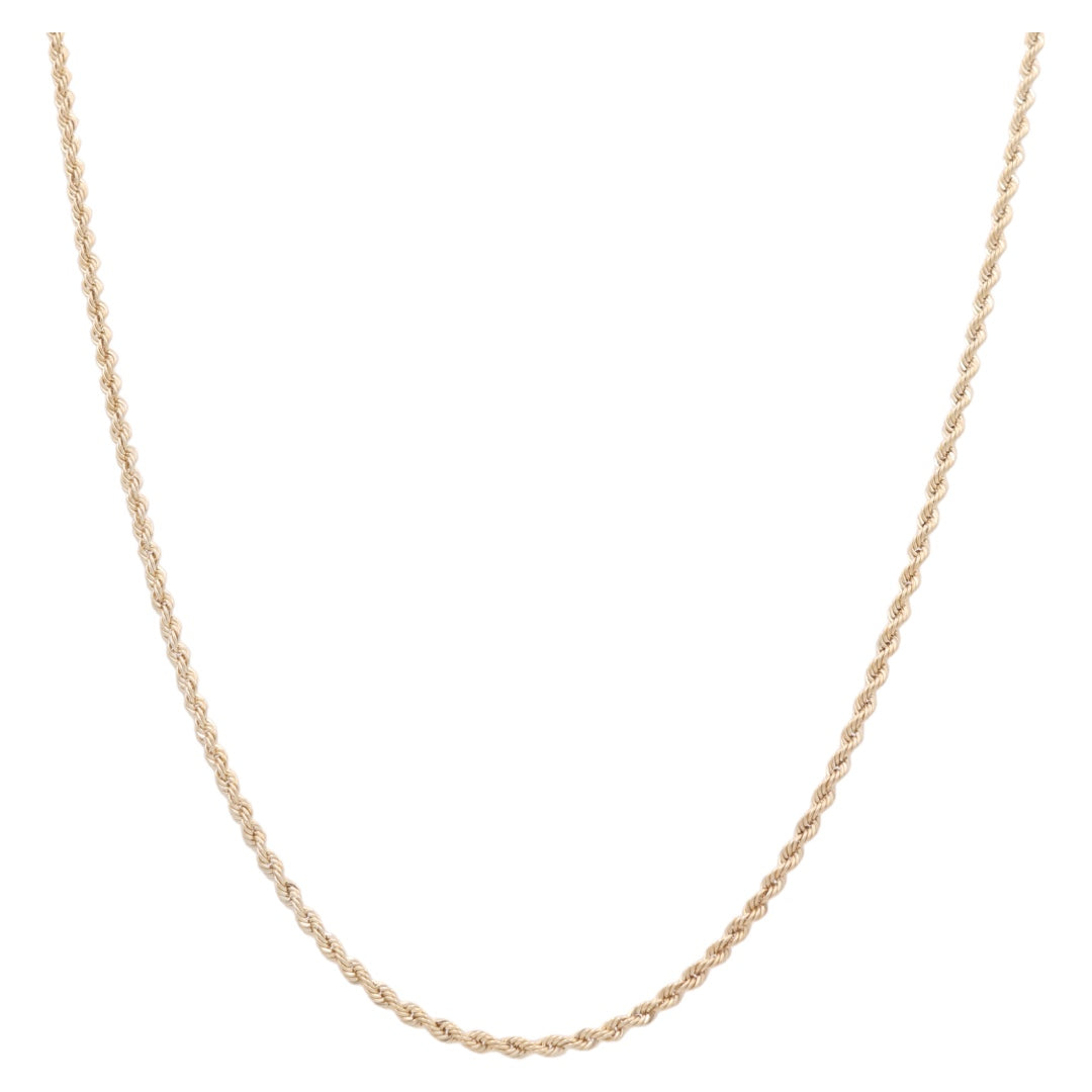 14K Yellow Gold Rope Chain / Size 2.3mm 24" / Weight: 4 GR / LCC4RP2.3-24