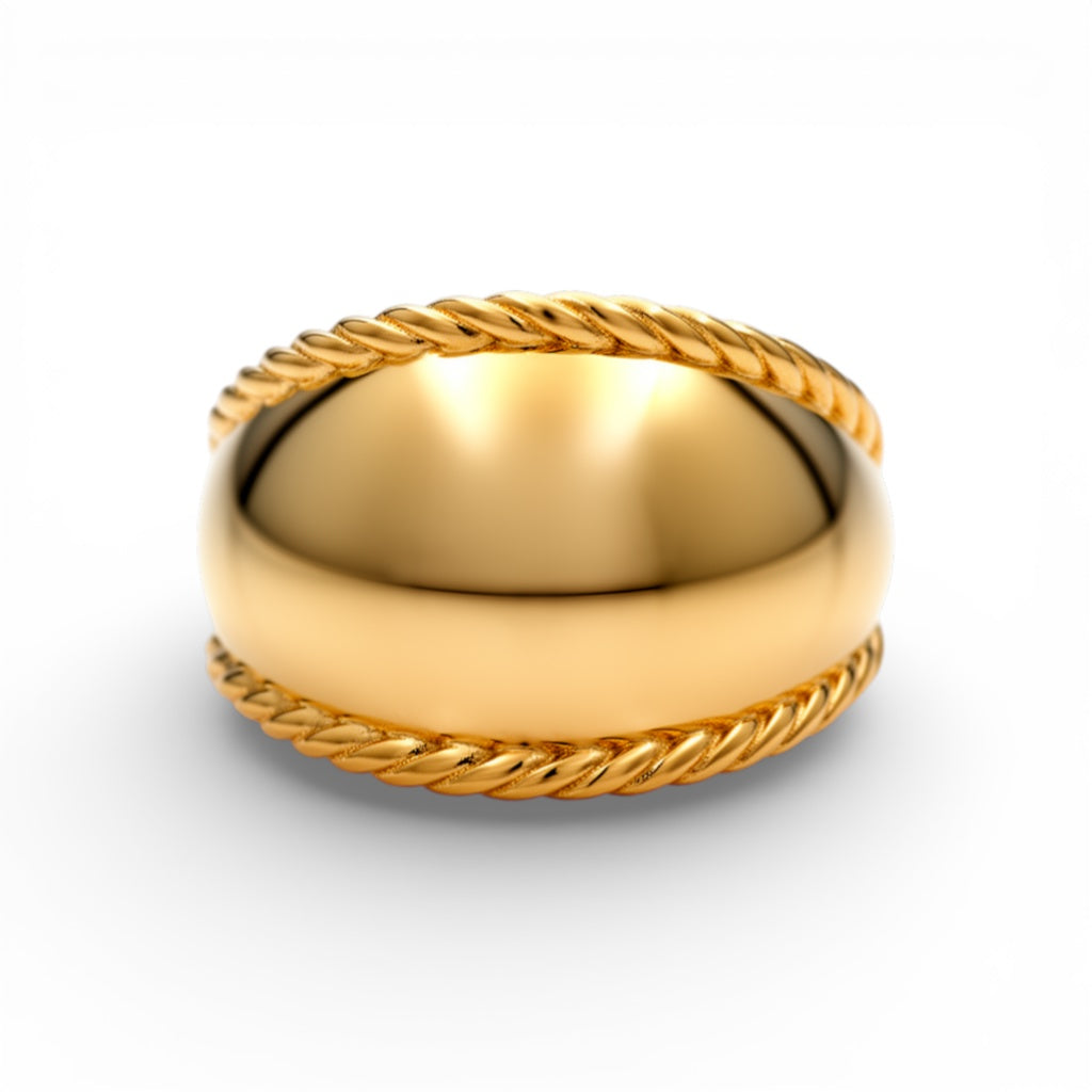 10K Yellow Gold Fashion Women's Ring / Size: 7.5 / Weight: 2.3 GR / DQWR0FS-61