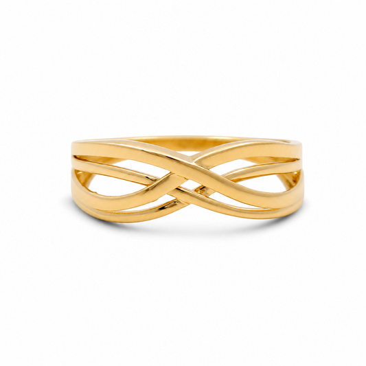10K Yellow Gold Fashion Women's Ring / Size: 7/ Weight: 1.5 GR / DQWR0FS-76