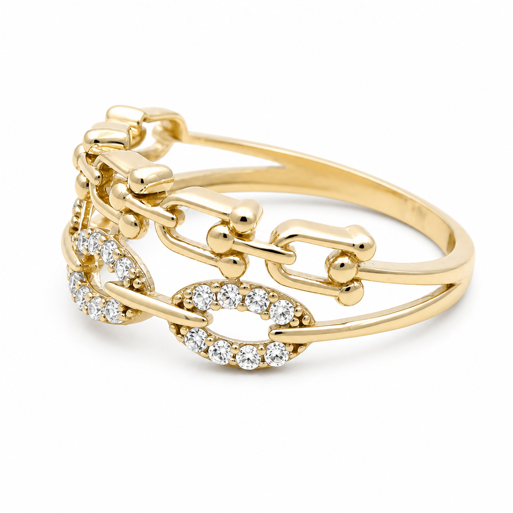 10K Yellow Gold Fashion Women's Ring / Size: 7.5 / Weight: 2 GR / DQWR0FS-104