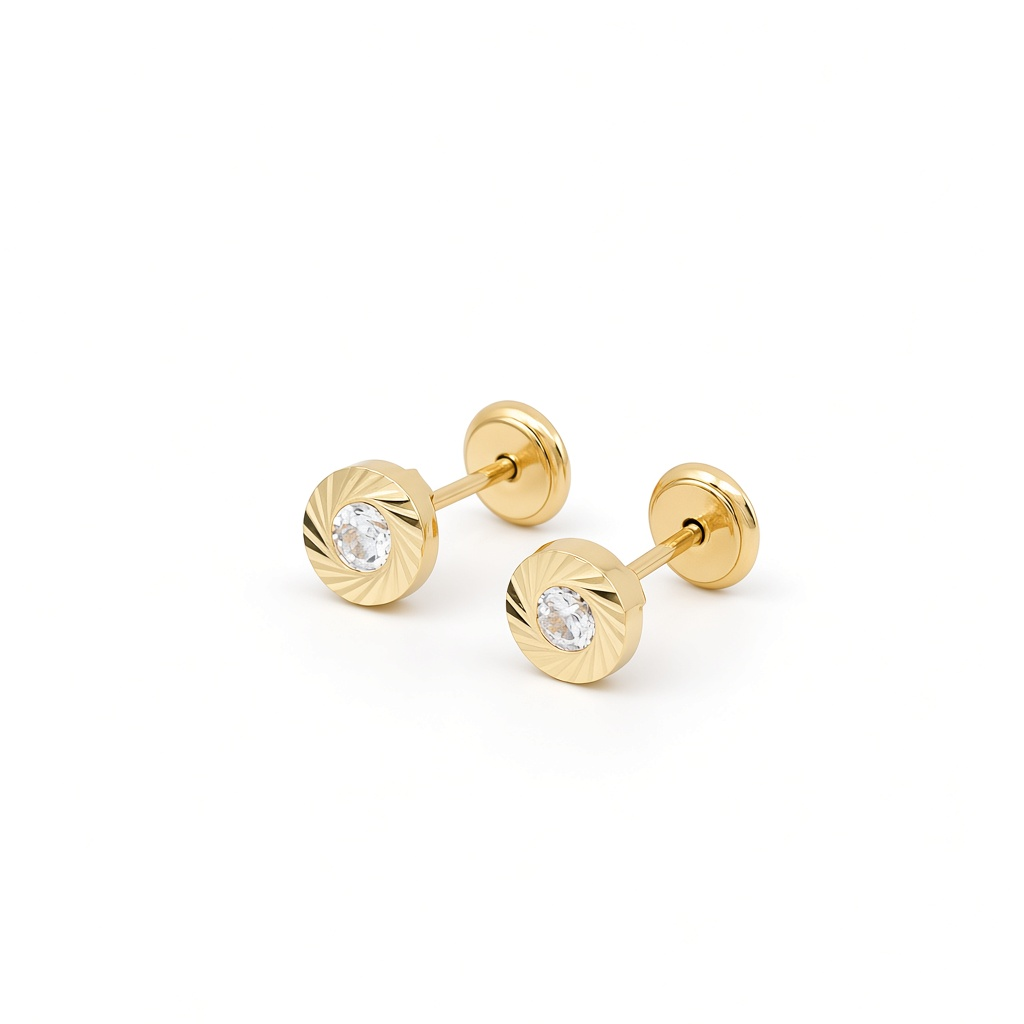 14K Yellow Gold Fashion Stud Earrings / 6-452401PS3