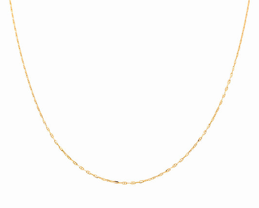 14K Yellow Gold Italian Mariner Chain / Size: 1mm 18" /  655-10151