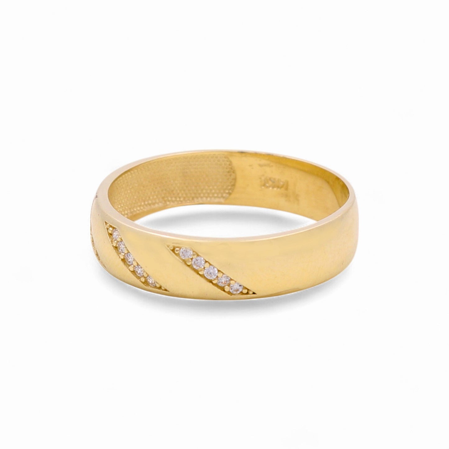 14K Yellow Gold Men’s Wedding Band / Stone: Cz / Size: 10.5 / Weight: 2.5 GR / CEEMWB4BS-10