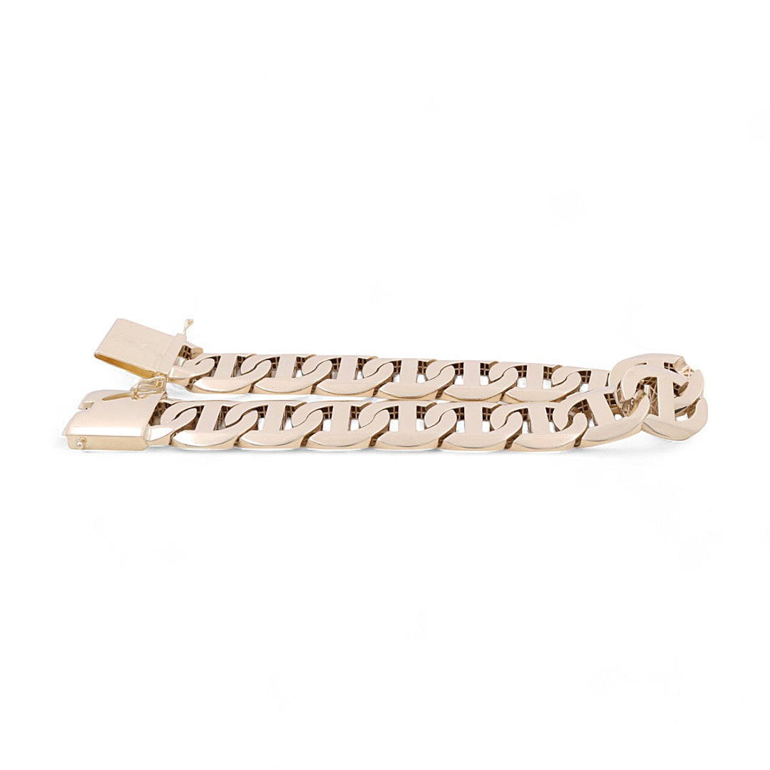 14K Yellow Gold Men’s Plane GG Bracelet / Size: 8.5” 14.2MM / Weight: 28.1 GR / COMB4FS