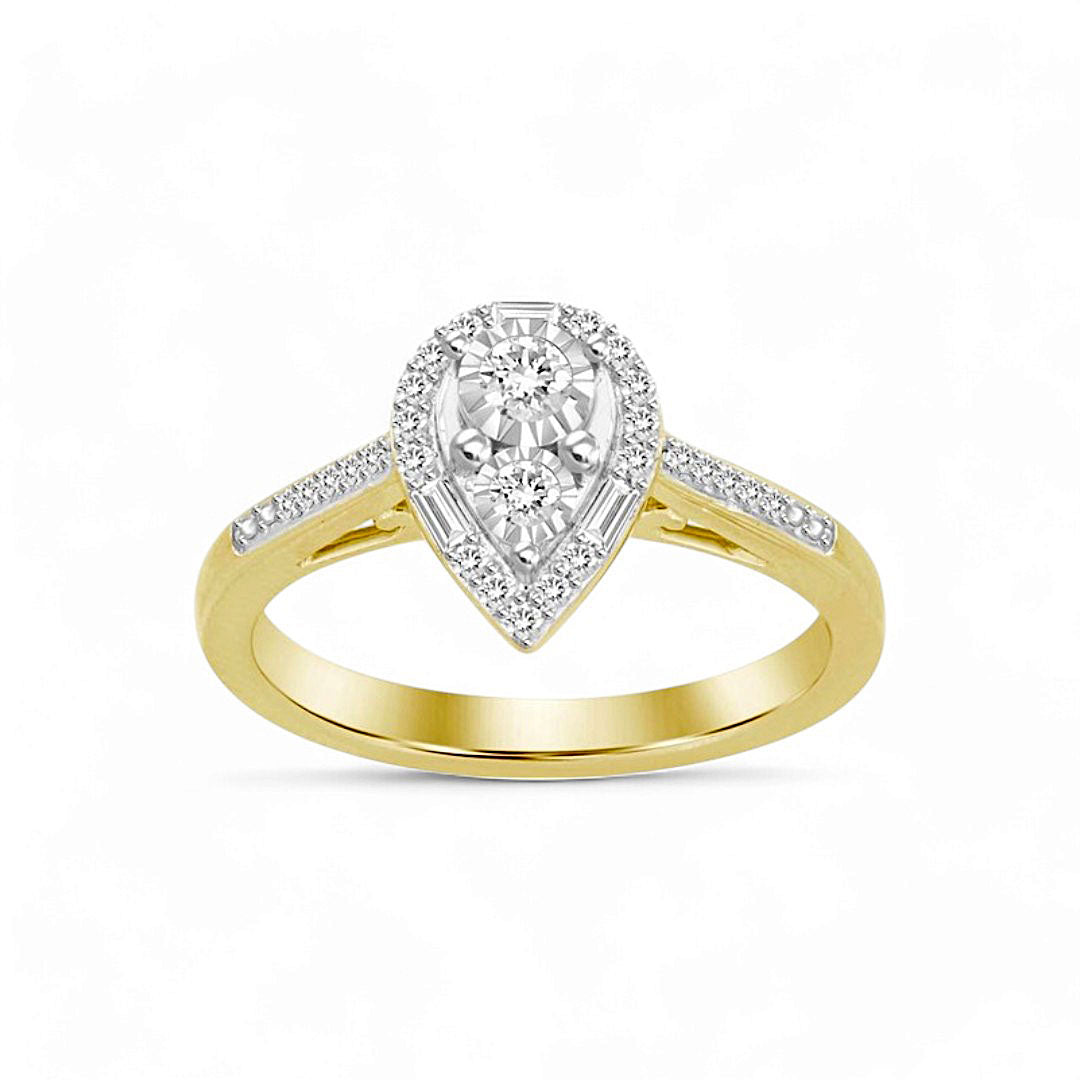 10K Yellow Gold Diamond Women's Engagement Ring / Stone: 0.25CT / Size: 6.5 / 245549Y