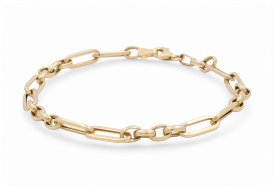 14K Yellow Gold Fashion Women's Bracelet / Size: 7.5" / Weight: 2.9 GR / DPWB4FS-1
