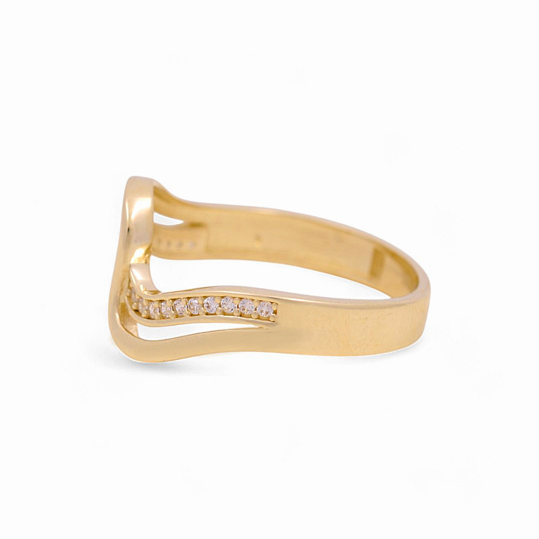 10K Yellow Gold Fashion Women's Ring with Cz / Size: 7 / Weight: 1.9 GR / P02CR-3269