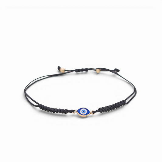 14K Black Thread Bracelet with Blue Evil Eye / 6-A80201HM1