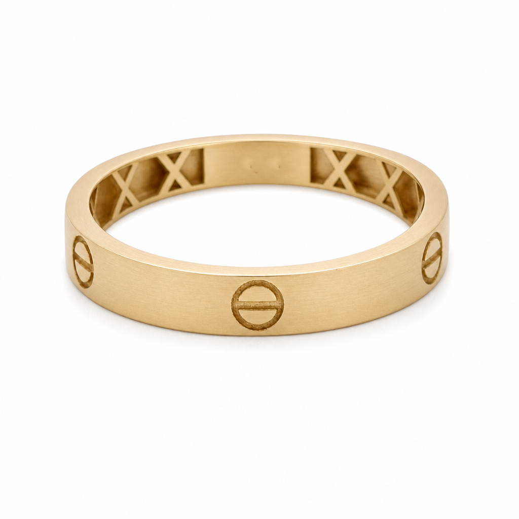10K Yellow Gold Men’s Wedding Band / Stone: Cz / Size: 11.25 / Weight: 1.4 GR / CQMWB0BSCT-1