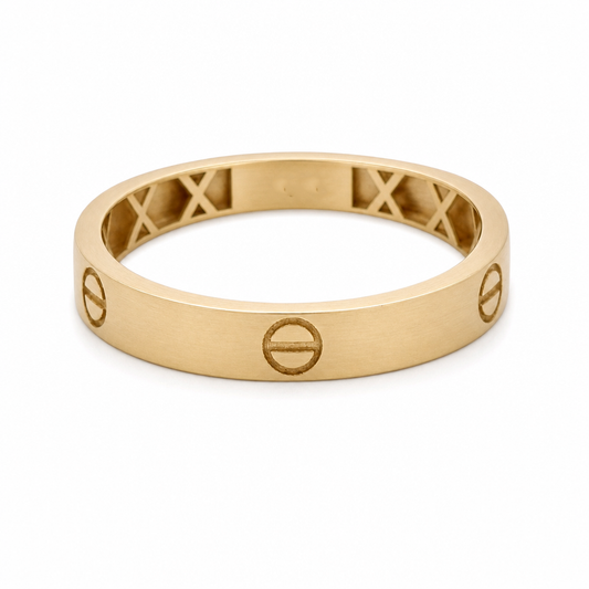 10K Yellow Gold Men’s Wedding Band / Stone: Cz / Size: 11.25 / Weight: 1.4 GR / CQMWB0BSCT-1