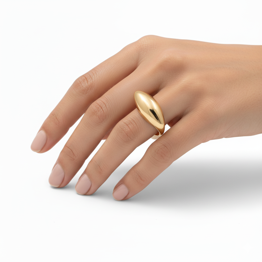 14K Yellow Gold Fashion Women's Ring / Size: 8 / Weight: 5 GR / COWR4FS-174