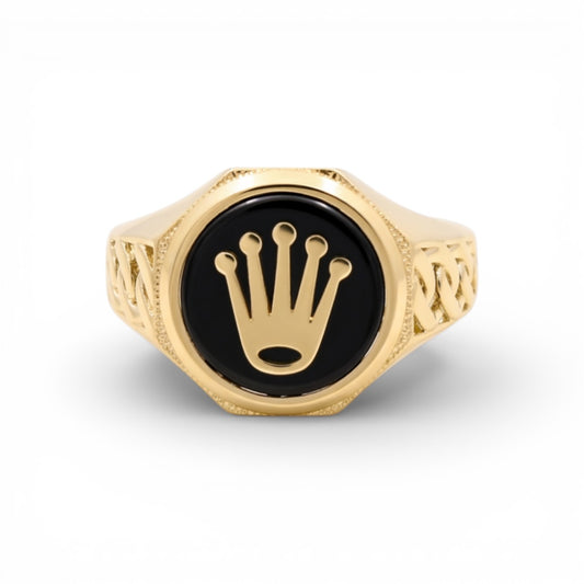 10K Yellow Gold Fashion Rx Men’s Ring with Onyx Stone / Size 11 / Weight: 4.8 GR / CQMR0RX-2