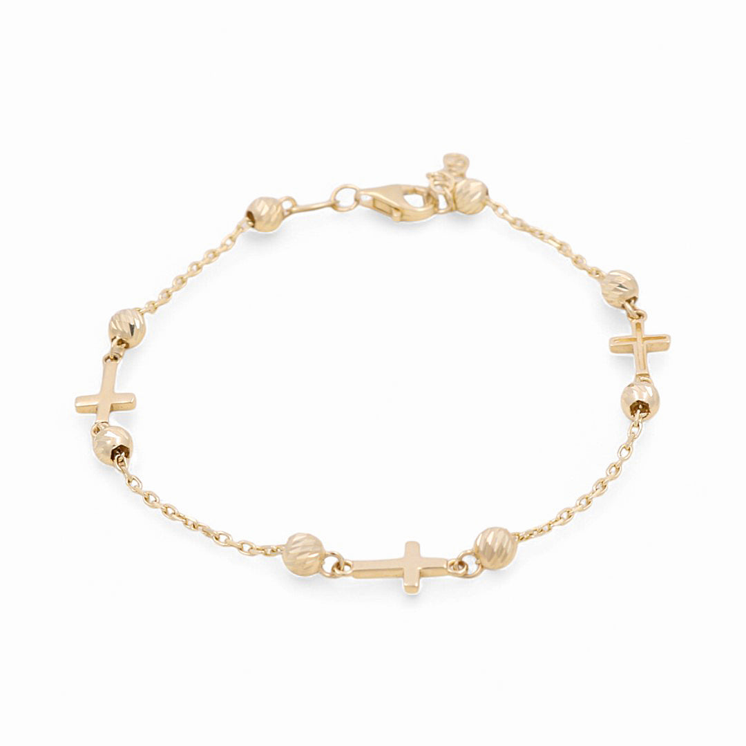14K Yellow Gold Fashion Woman Bracelet / Size: 7" / Weight: 2.9 GR / 139-03436