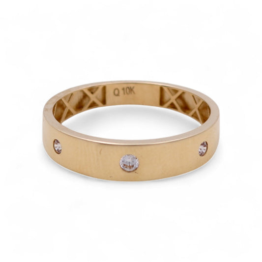 10K Yellow Gold Men’s Wedding Band / Stone: Cz / Size: 11.5 / Weight: 1.6 GR / CQMWB0BS