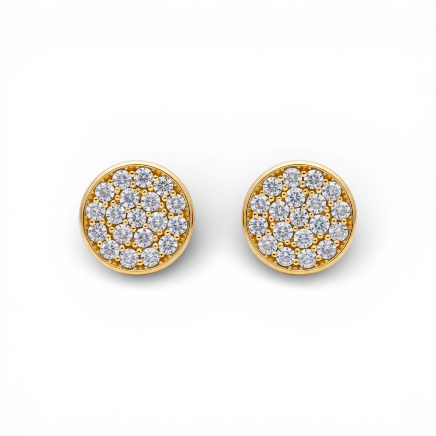 10K Yellow Gold RD Fashion Stud Earrings with Cz / Weight: 1.6 GR / DQES0FS-2