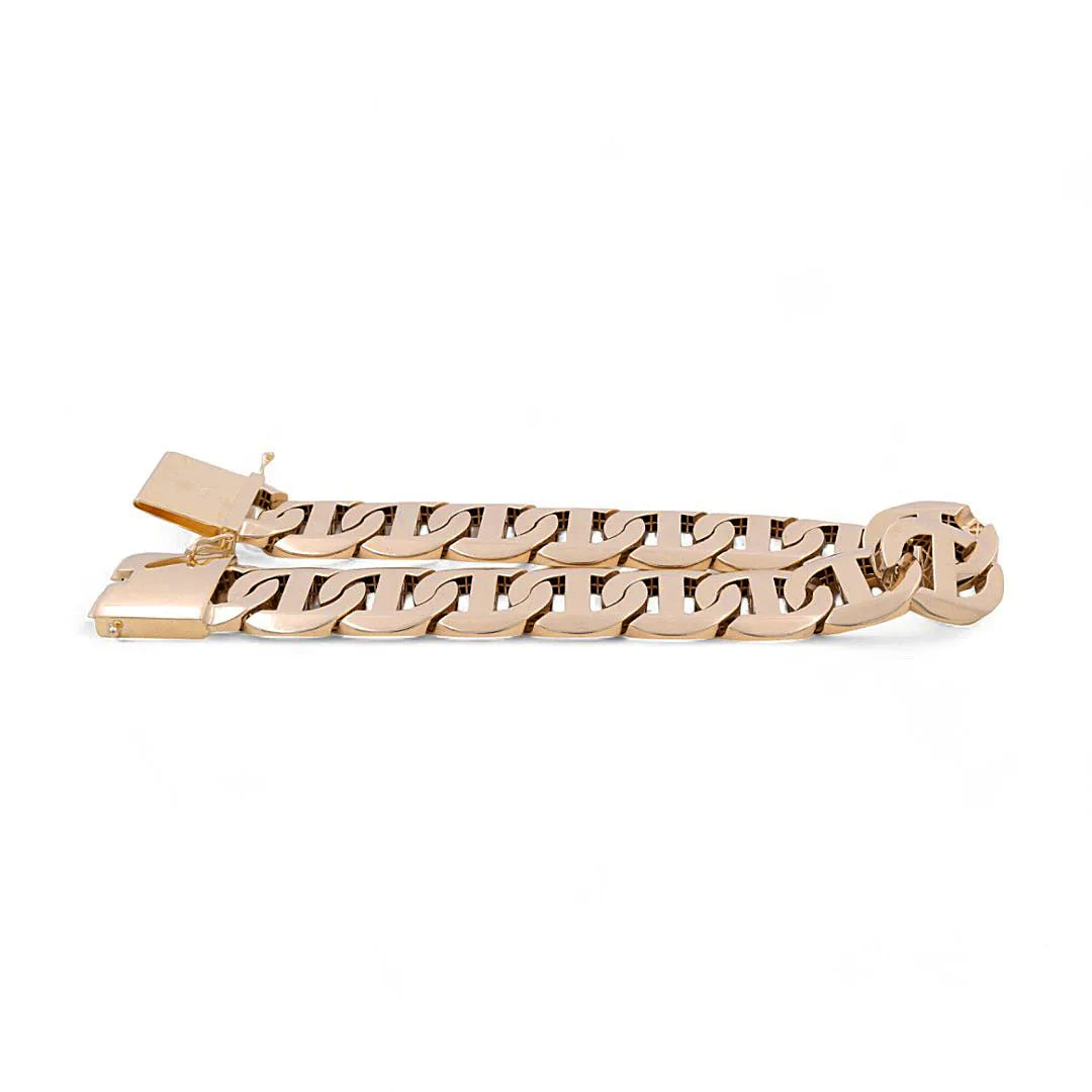 14K Yellow Gold Men’s GG Bracelet / Size: 8.5” 14.2MM / Weight: 28.2 GR / COMB4FS