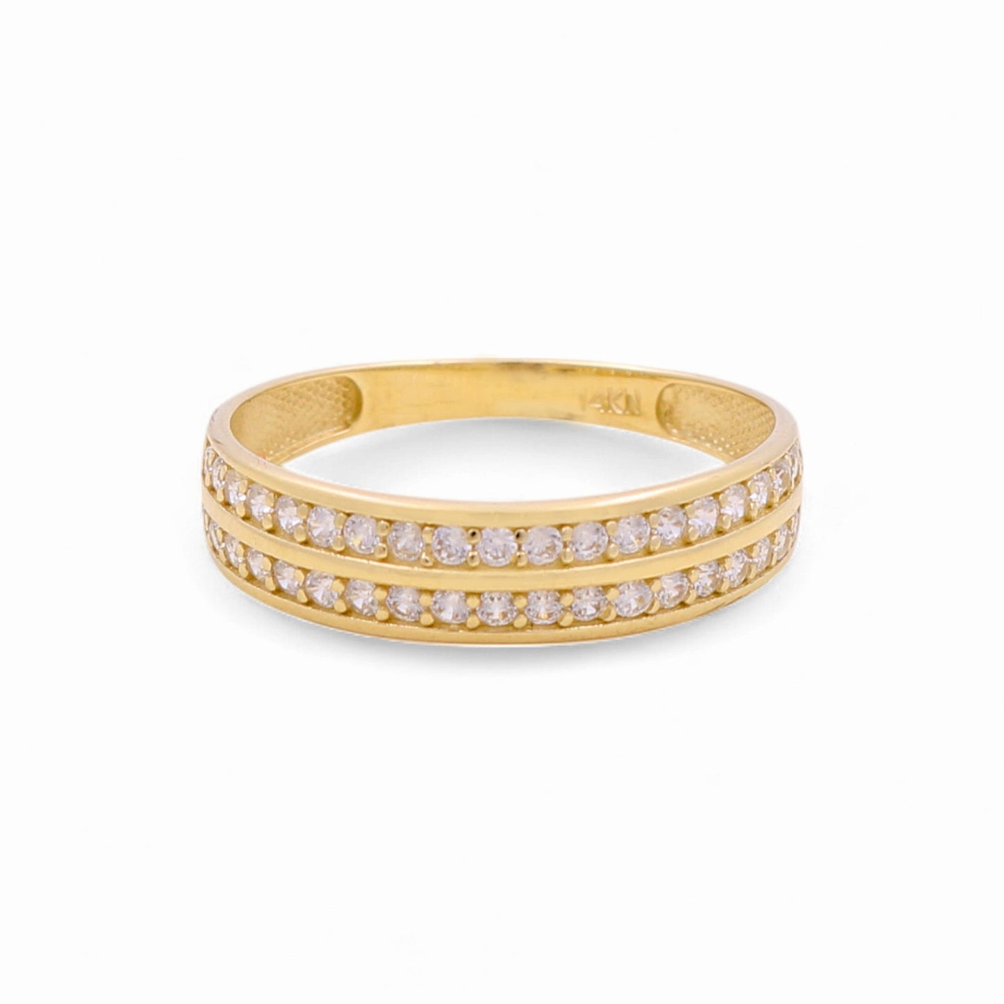 14K Yellow Gold Men’s Wedding Band / Stone: Cz / Size: 10.5 / Weight: 2.2 GR / CEEMWB4BS-14