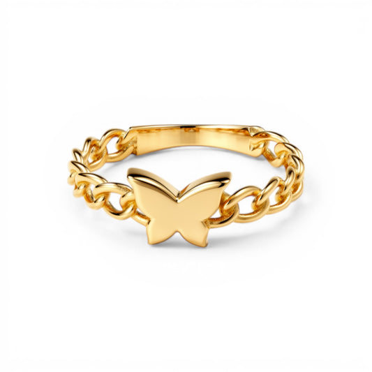 10K Yellow Gold Butterfly Women's Ring / Size: 7 / Weight: 1.4 GR / DQWR0BT