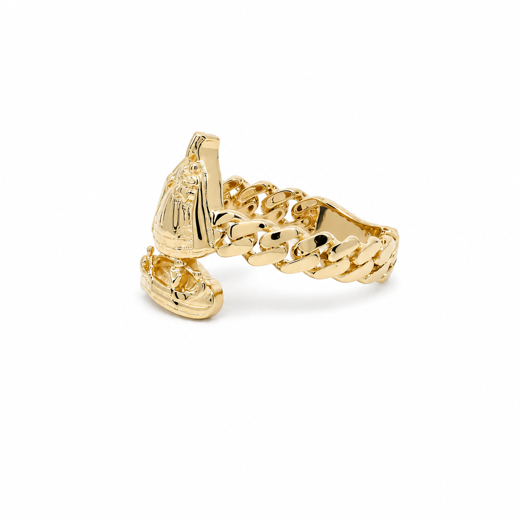 14K Yellow Gold Virgen de la Caridad Women's Ring / Size: 8 / Weight: 3 GR / DQWR4VC