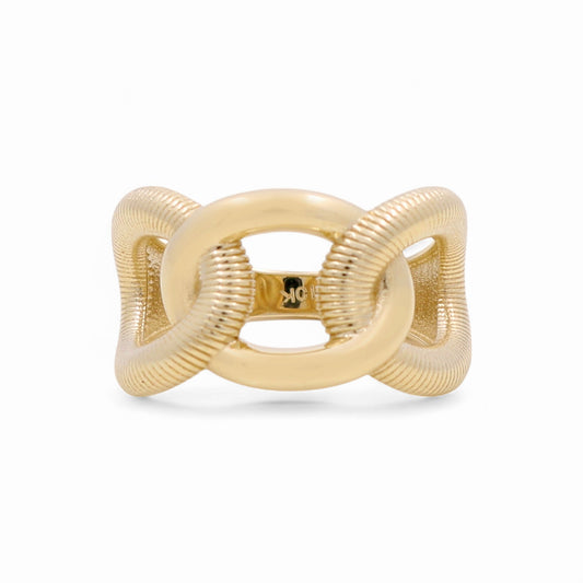 10K Yellow Gold Fashion Women's Ring / Size: 7 / Weight: 3.2 GR / DQWR0FS-22