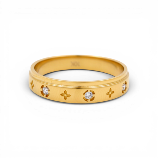 10K Yellow Gold Men’s Wedding Band / Stone: Cz / Size: 10.5 / Weight: 1.6 GR / CQMWB0BSLV
